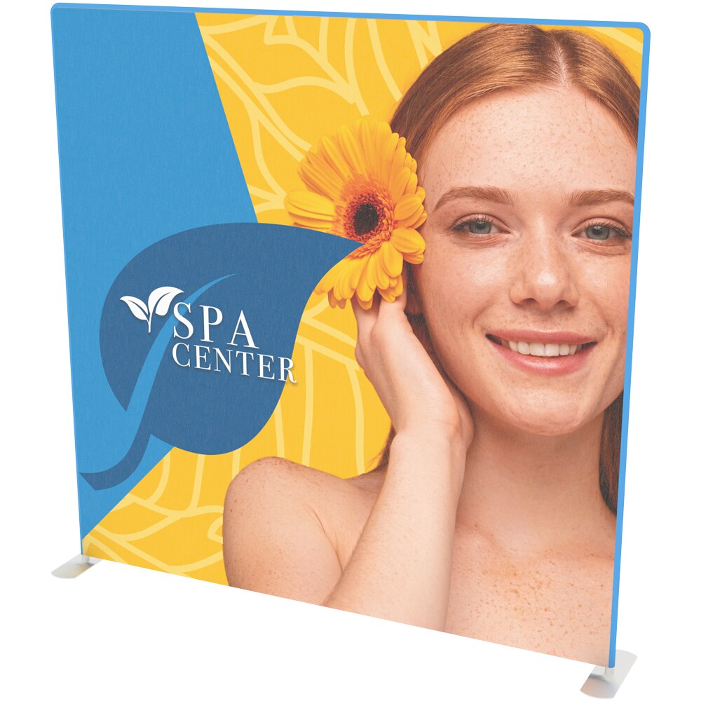 10x10 ft EZ Tube Straight — Single Sided Graphic Package with Black Back Fabric